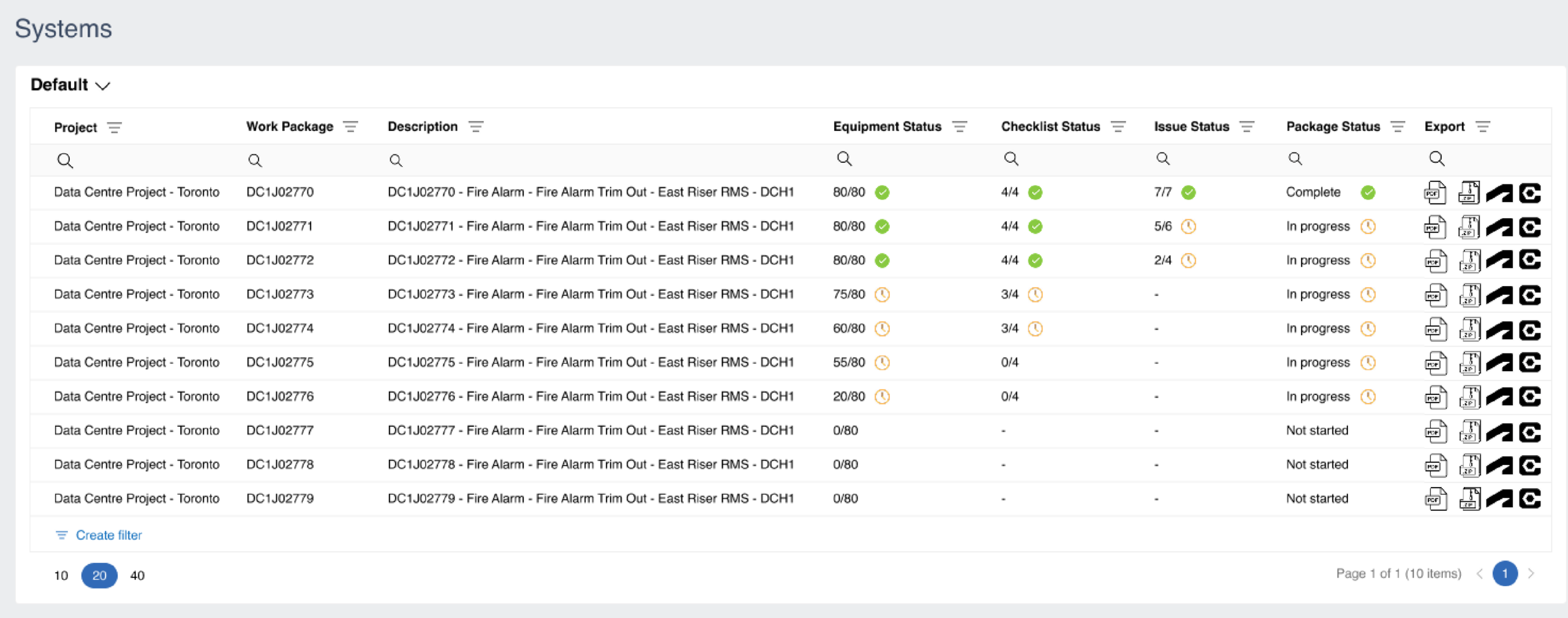 Custom Turnover Package Screenshot